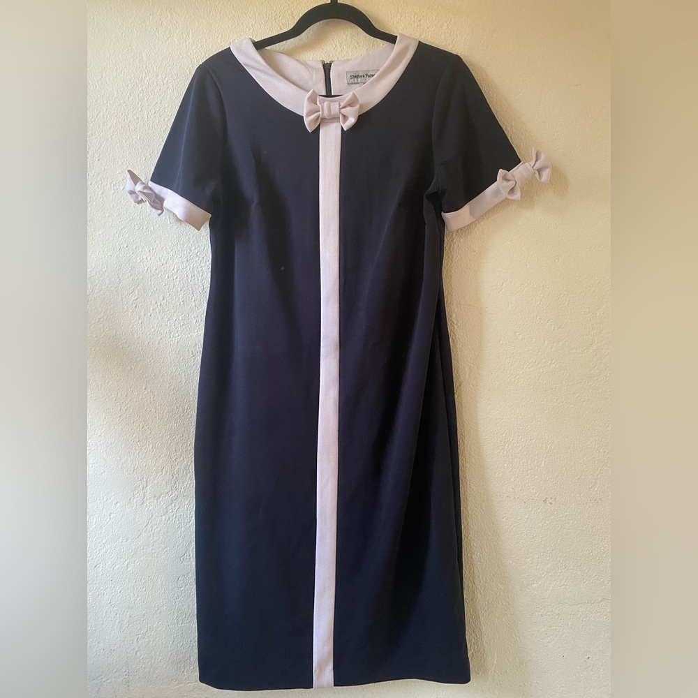 Women’s Shelby & Palmer Black & White Bowtie Dress Sz 10